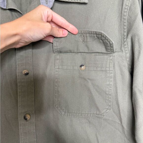 Men’s Wrangler Sage Green Casual Button Down Shirt Size L - Picture 4 of 5